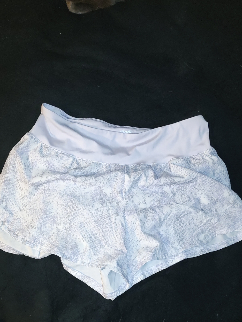 Avia Light Lavender Patterned Athletic Shorts with Built-In Liner